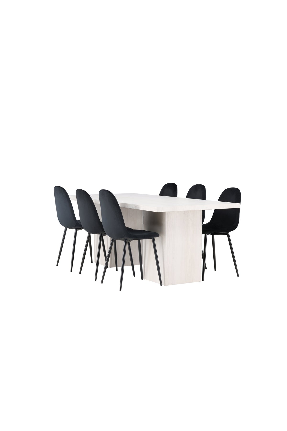 Olga Matbord med Polar Stolarna – Bord: 75x200x90 Stol: 53,3x88x44