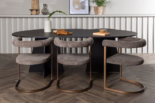Bootcut Matbord med Morning Stolarna – Bord: 75x230x115 Stol: 54x75x65