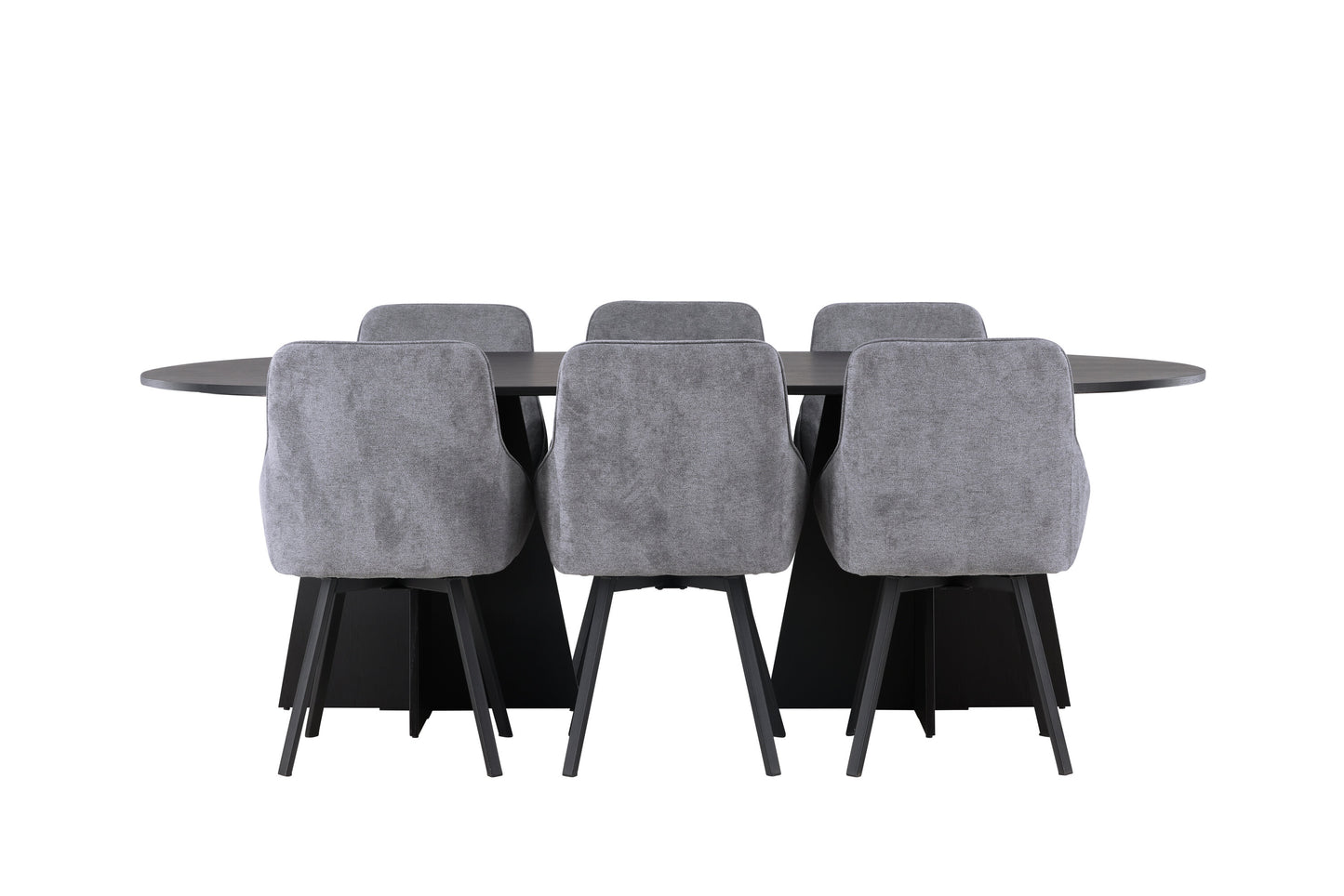 Bootcut Matbord med Rosie Stolarna – Bord: 75x230x115 Stol: 60x88x55