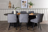 Bootcut Matbord med Rosie Stolarna – Bord: 75x230x115 Stol: 60x88x55