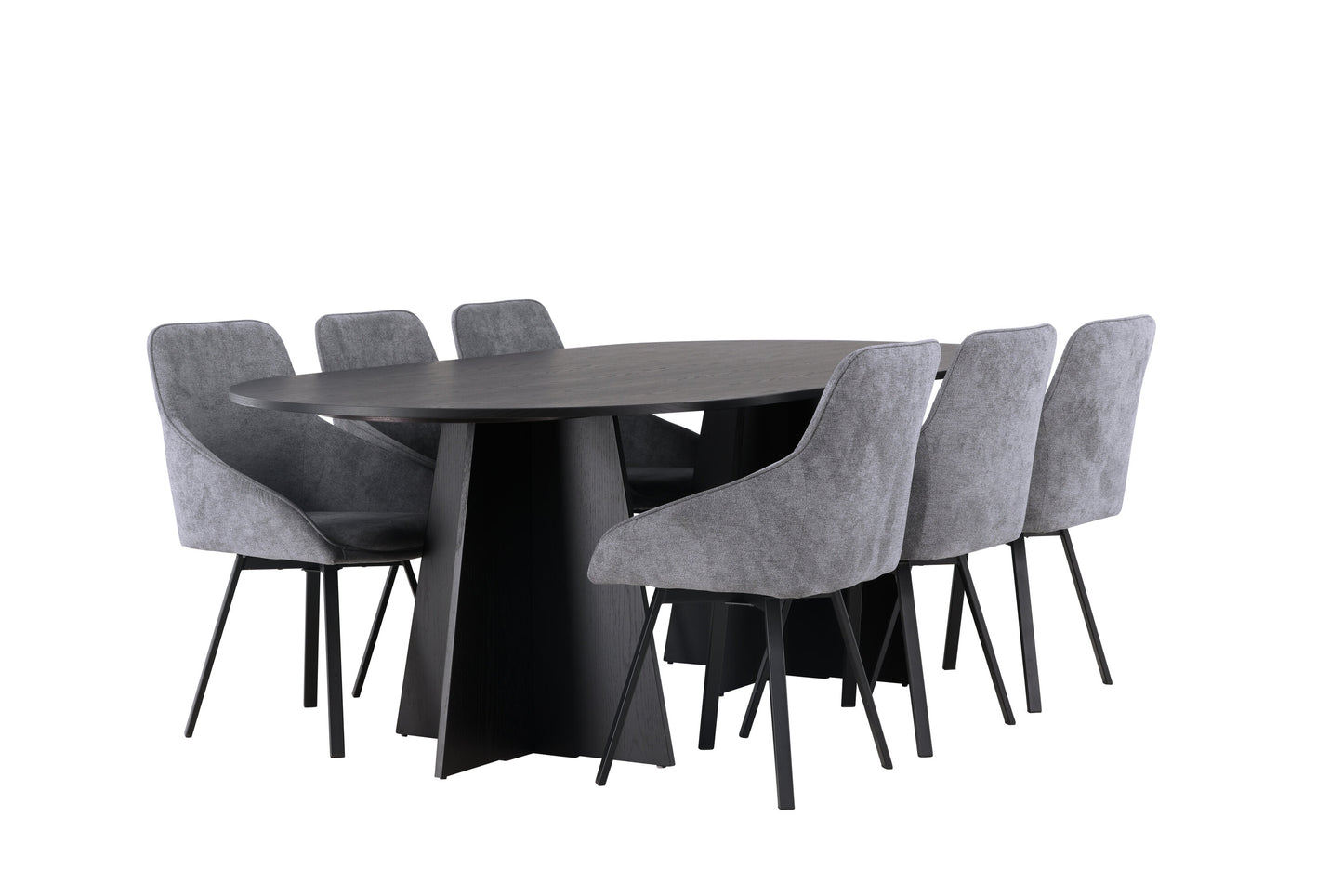 Bootcut Matbord med Rosie Stolarna – Bord: 75x230x115 Stol: 60x88x55
