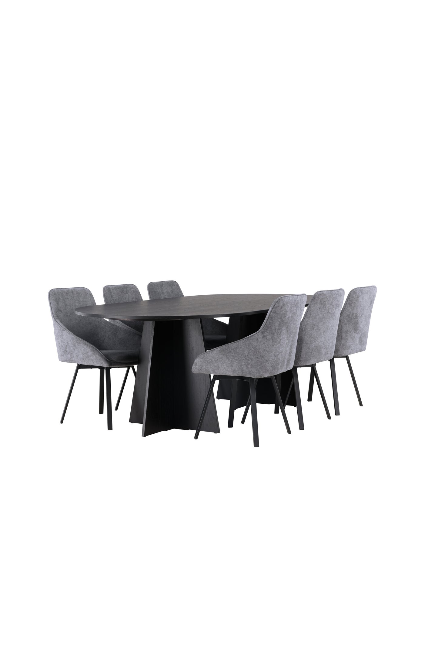 Bootcut Matbord med Rosie Stolarna – Bord: 75x230x115 Stol: 60x88x55