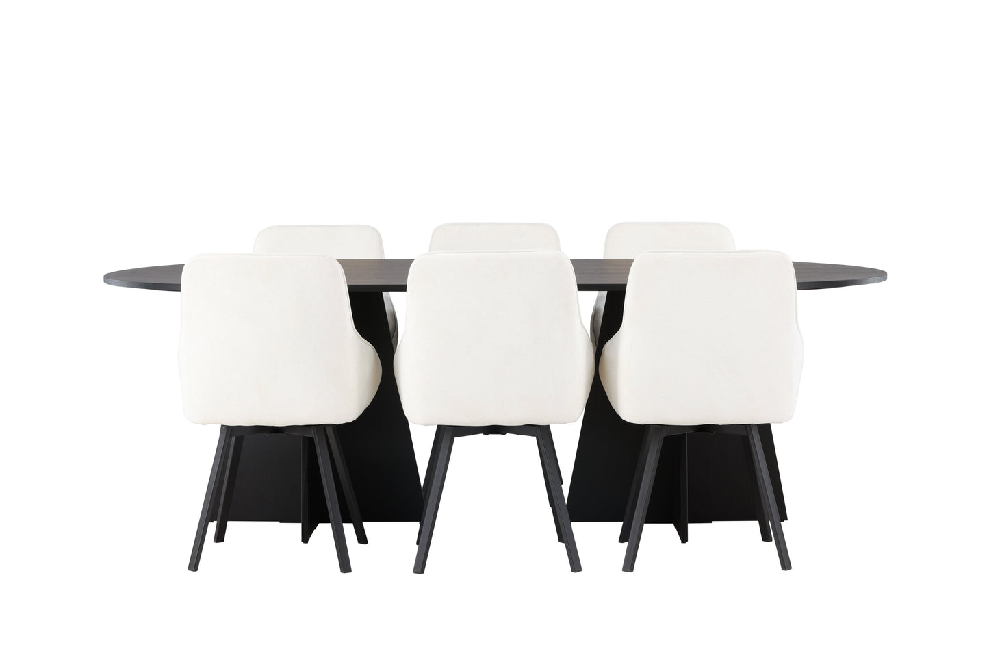 Bootcut Matbord med Rosie Stolarna – Bord: 75x230x115 Stol: 60x88x55