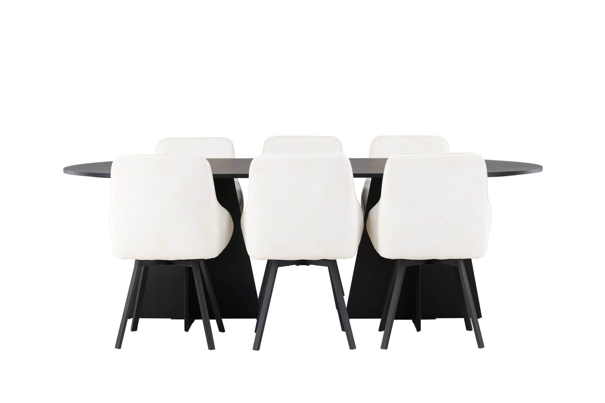 Bootcut Matbord med Rosie Stolarna – Bord: 75x230x115 Stol: 60x88x55