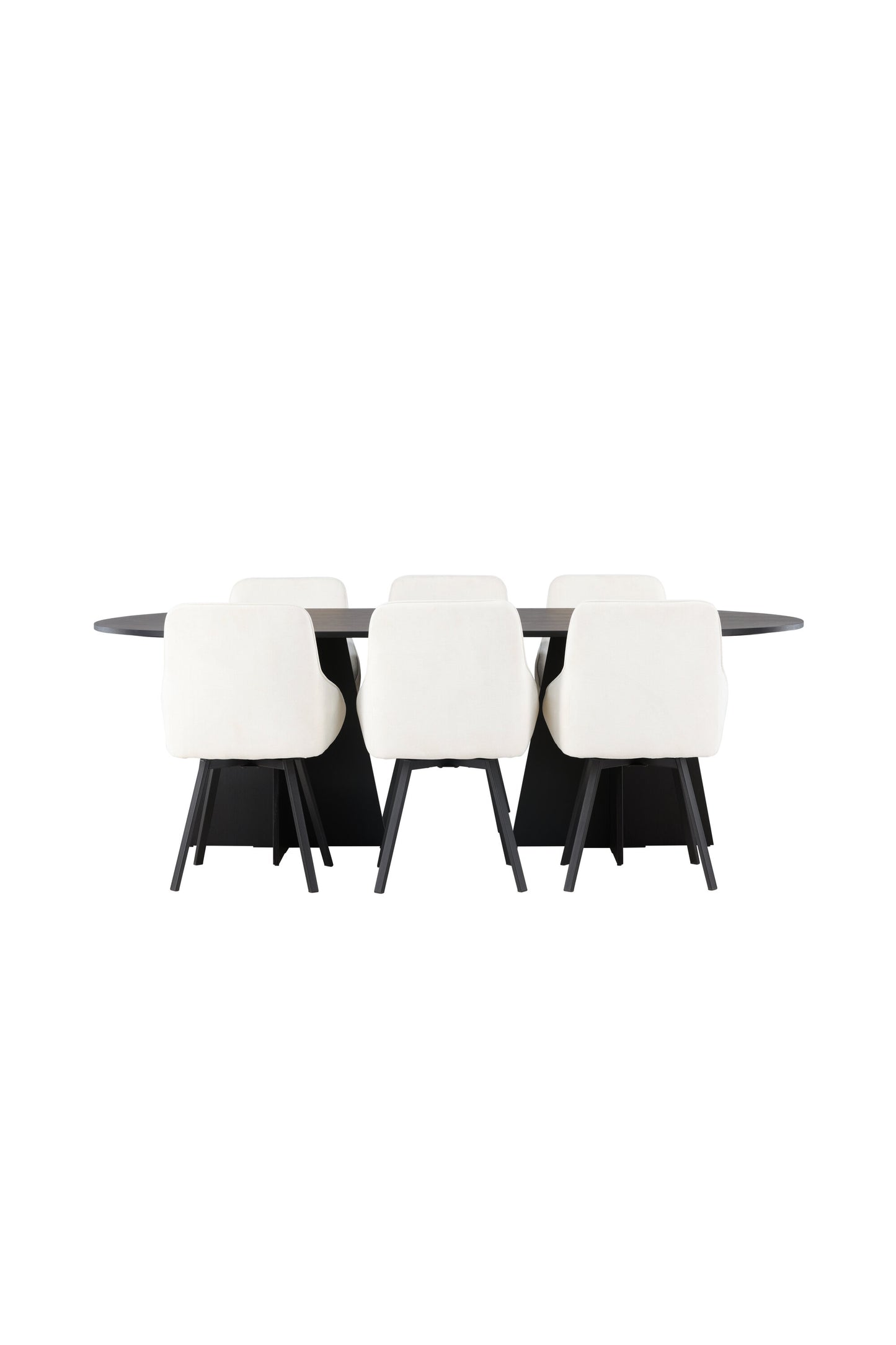 Bootcut Matbord med Rosie Stolarna – Bord: 75x230x115 Stol: 60x88x55