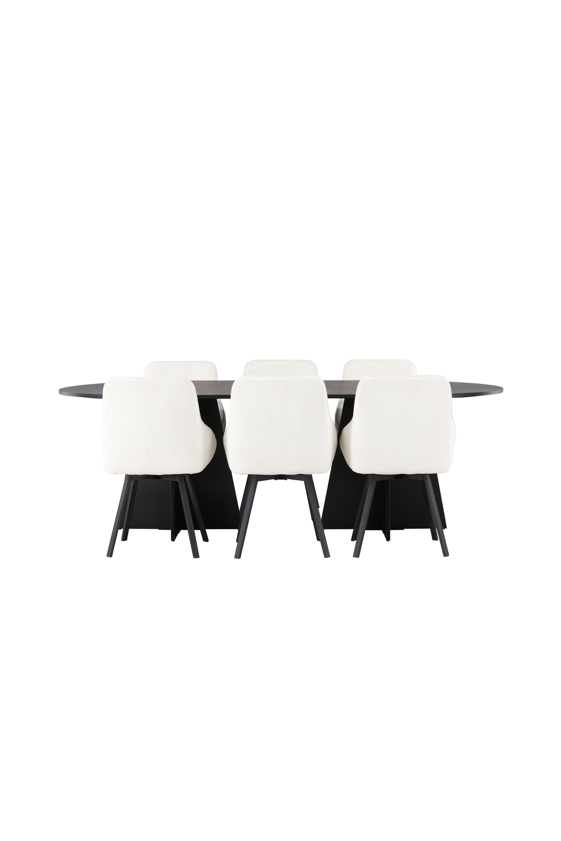 Bootcut Matbord med Rosie Stolarna – Bord: 75x230x115 Stol: 60x88x55