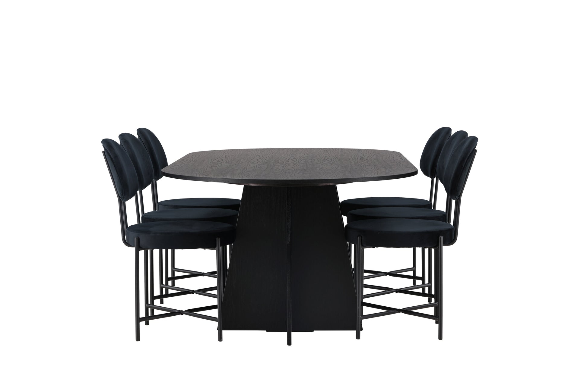 Bootcut Matbord med Stella Stolarna – Bord: 75x230x115 Stol: 60x89x50