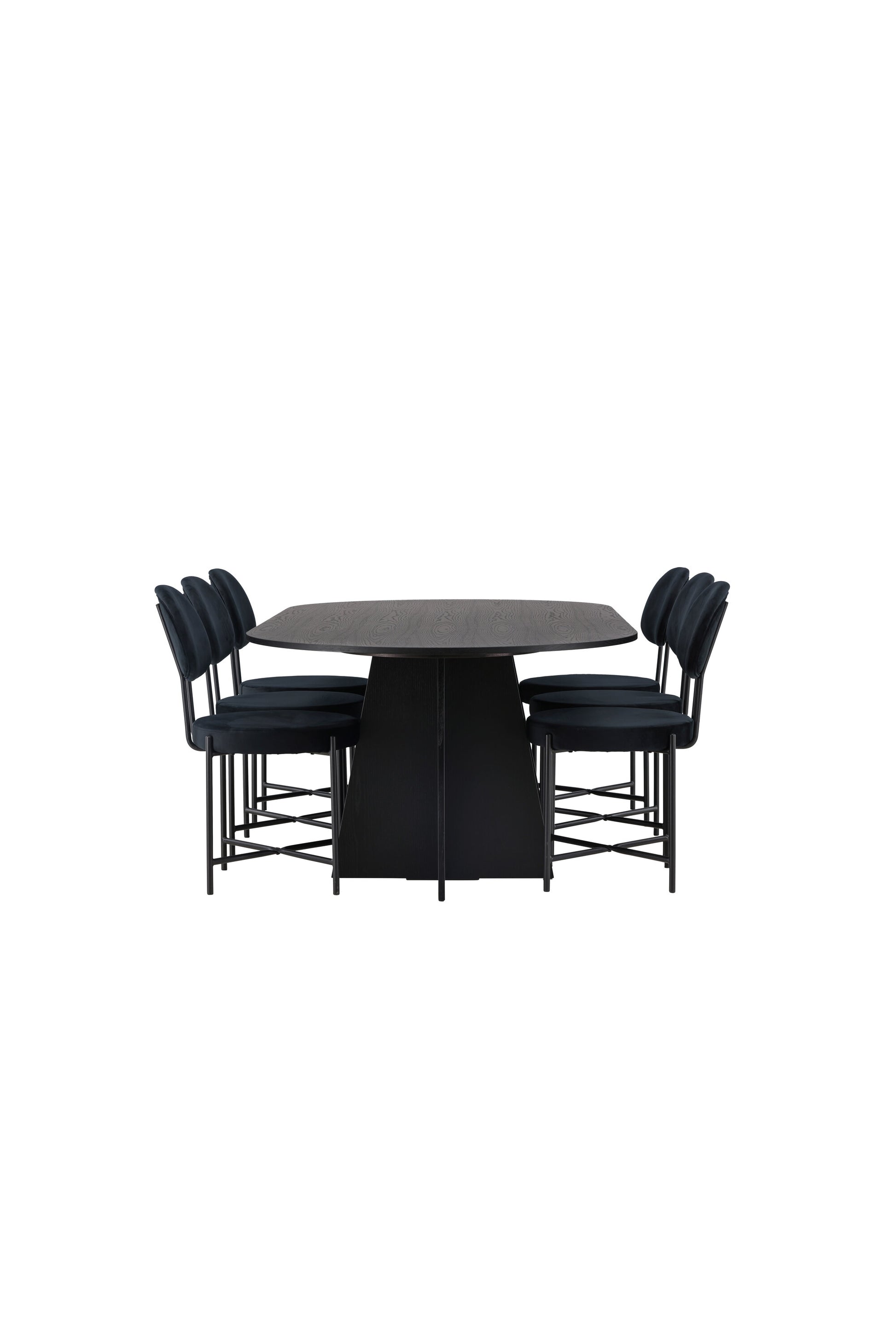 Bootcut Matbord med Stella Stolarna – Bord: 75x230x115 Stol: 60x89x50