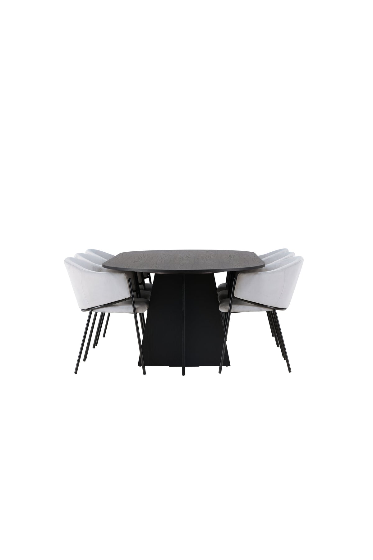 Bootcut Matbord med Evelina Stolarna – Bord: 75x230x115 Stol: 62x80x54