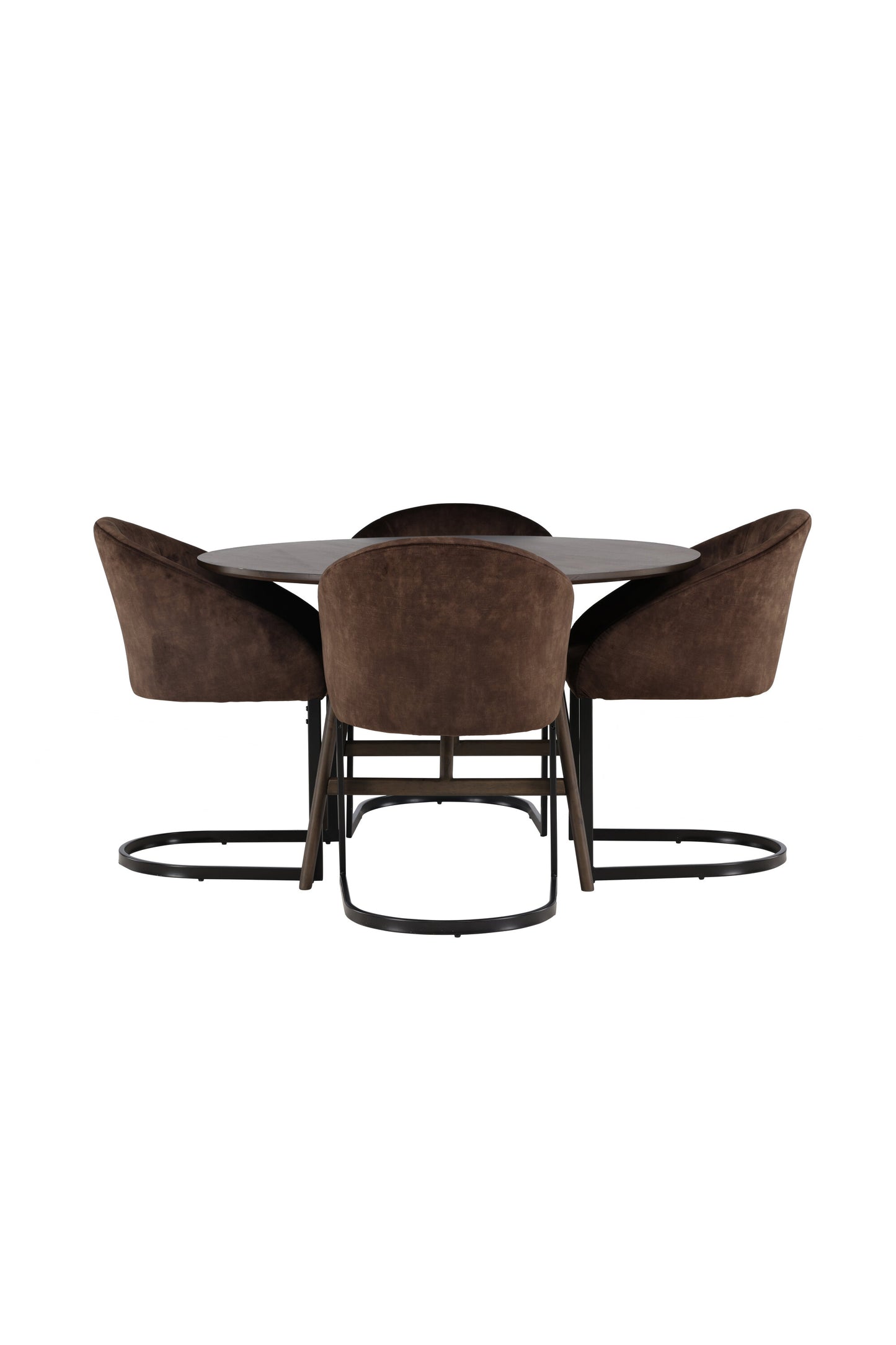 Kaseidon Matbord med Evening Stolarna – Bord: ⌀100 Stol: 65x82x56