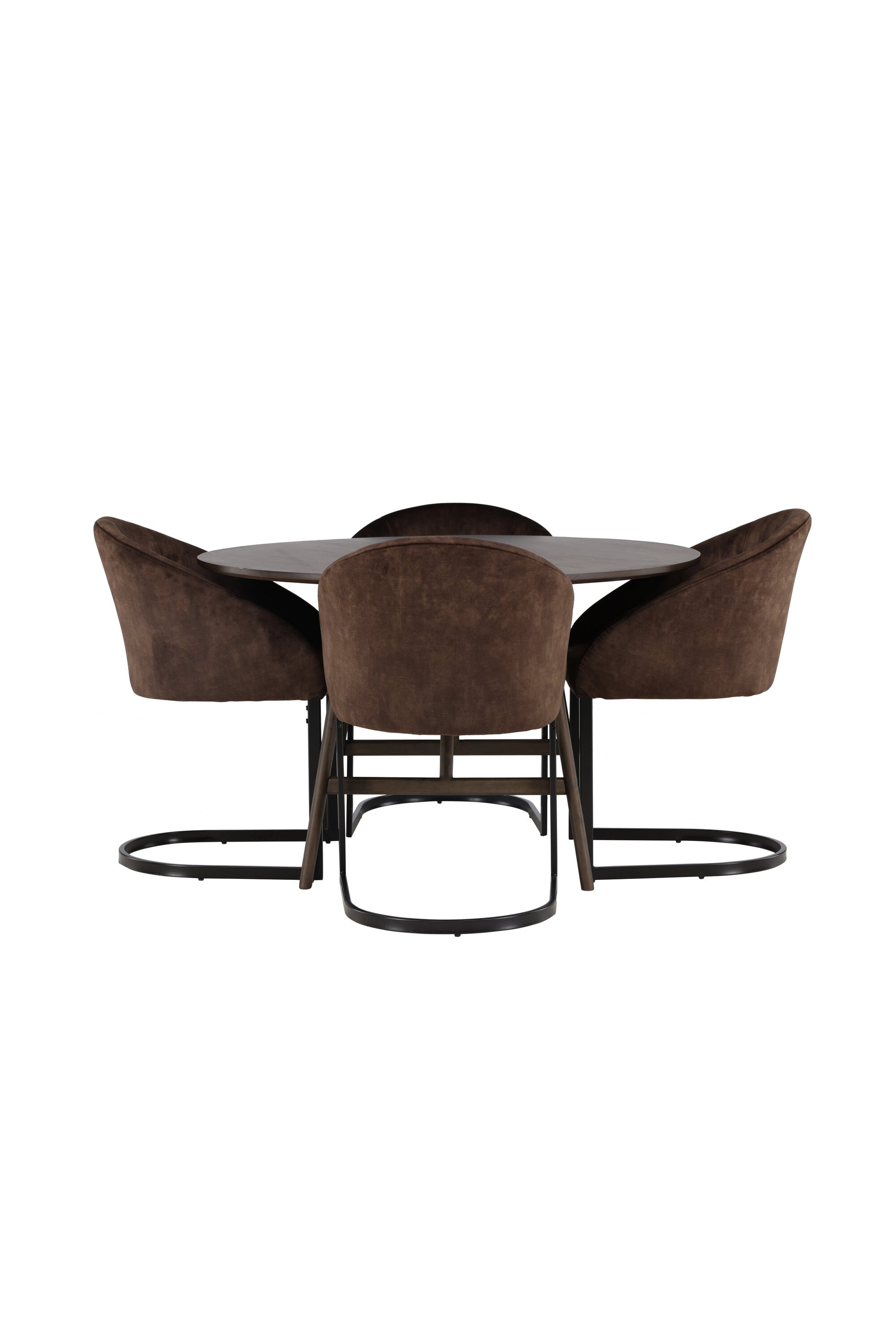 Kaseidon Matbord med Evening Stolarna – Bord: ⌀100 Stol: 65x82x56