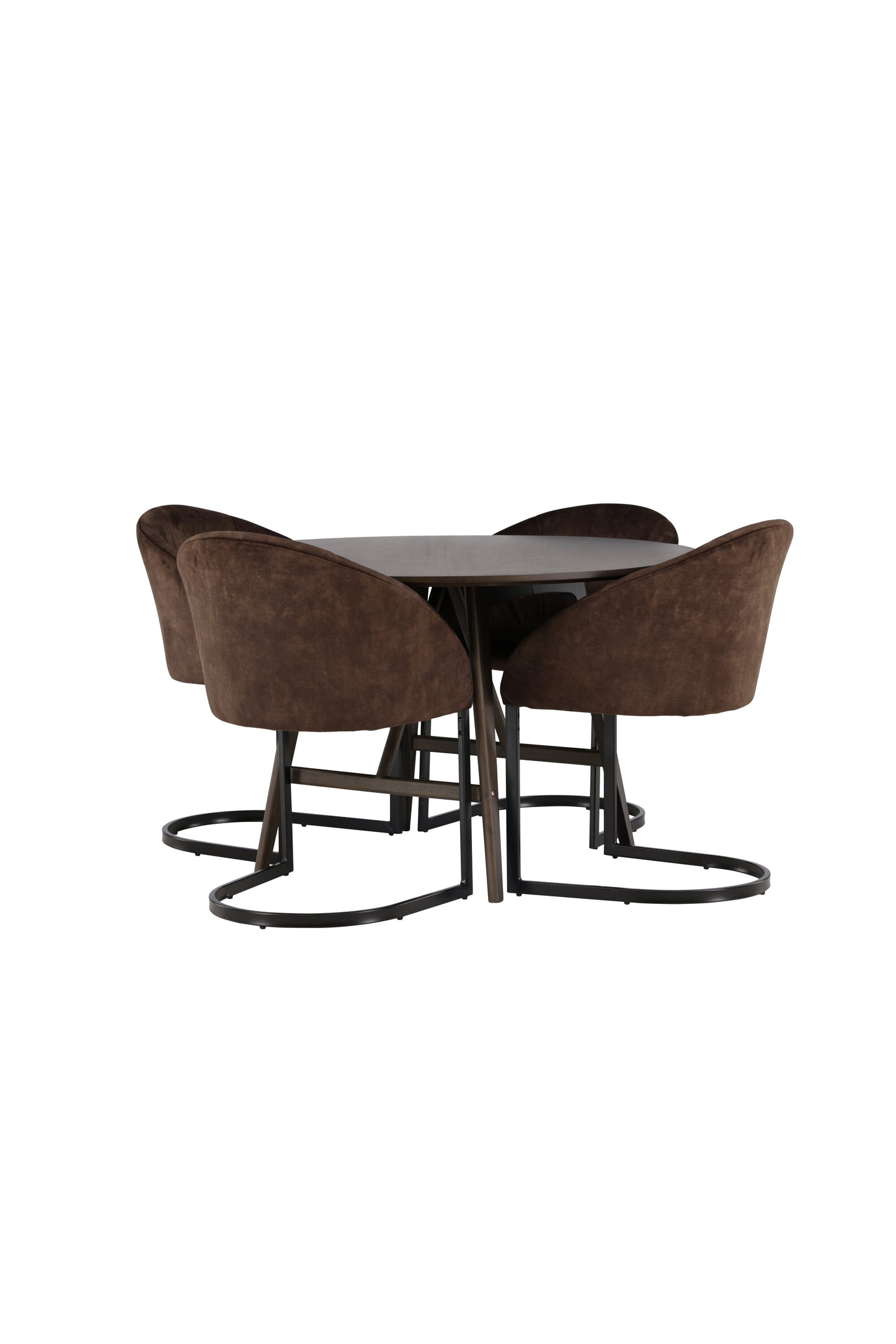 Kaseidon Matbord med Evening Stolarna – Bord: ⌀100 Stol: 65x82x56