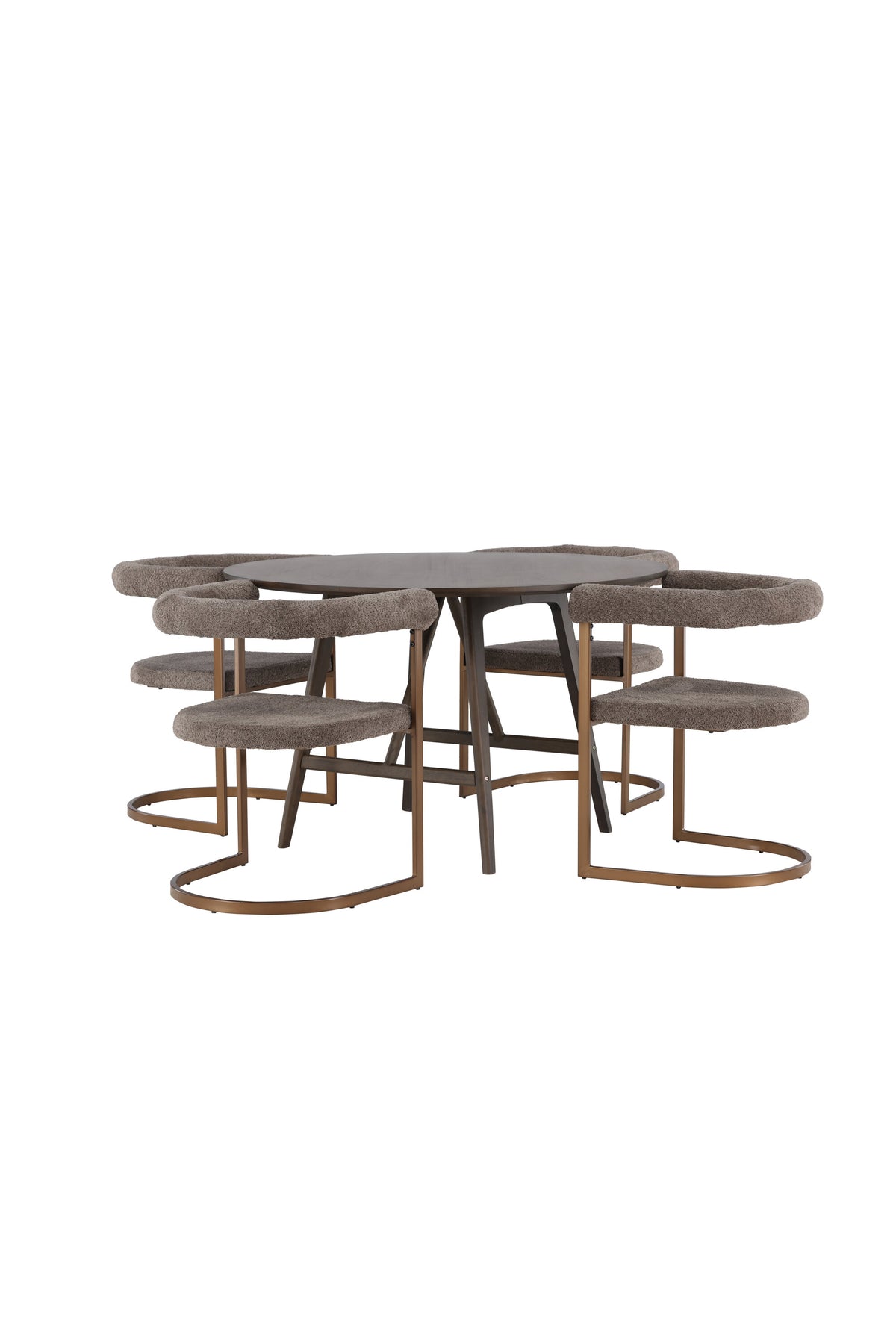 Kaseidon Matbord med Morning Stolarna – Bord: ⌀100 Stol: 54x75x65