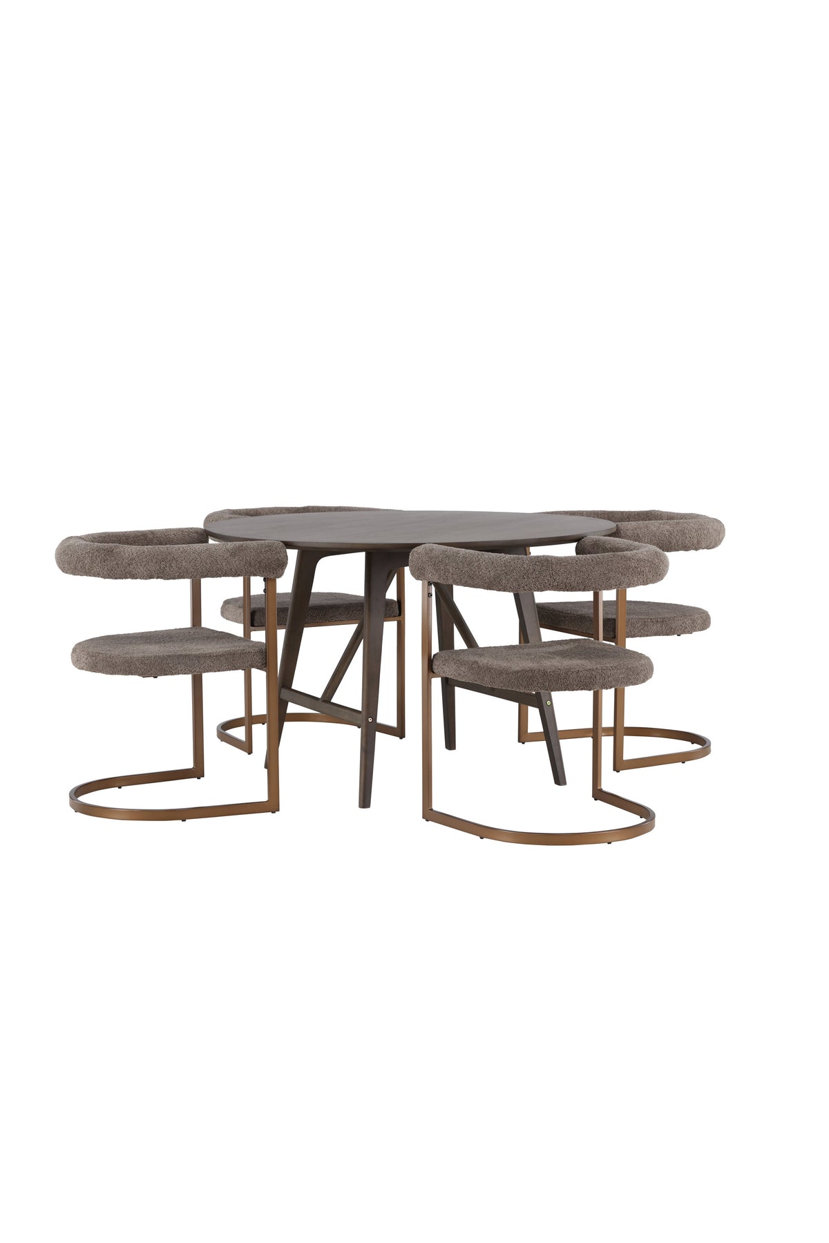 Kaseidon Matbord med Morning Stolarna – Bord: ⌀100 Stol: 54x75x65