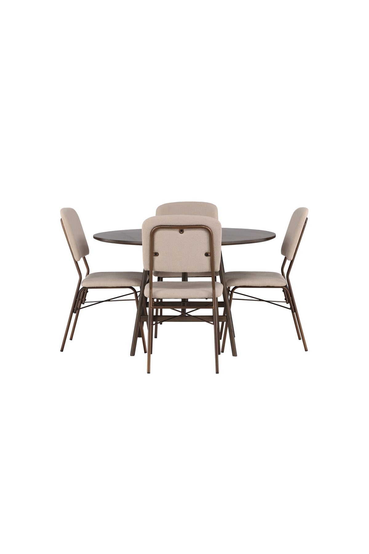 Kaseidon Matbord med Seda Stolarna – Bord: ⌀100 Stol: 56x94x48,5