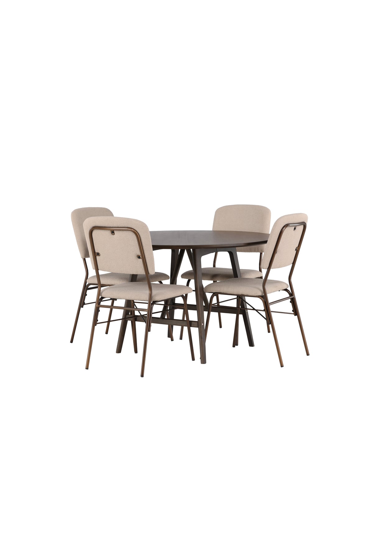 Kaseidon Matbord med Seda Stolarna – Bord: ⌀100 Stol: 56x94x48,5