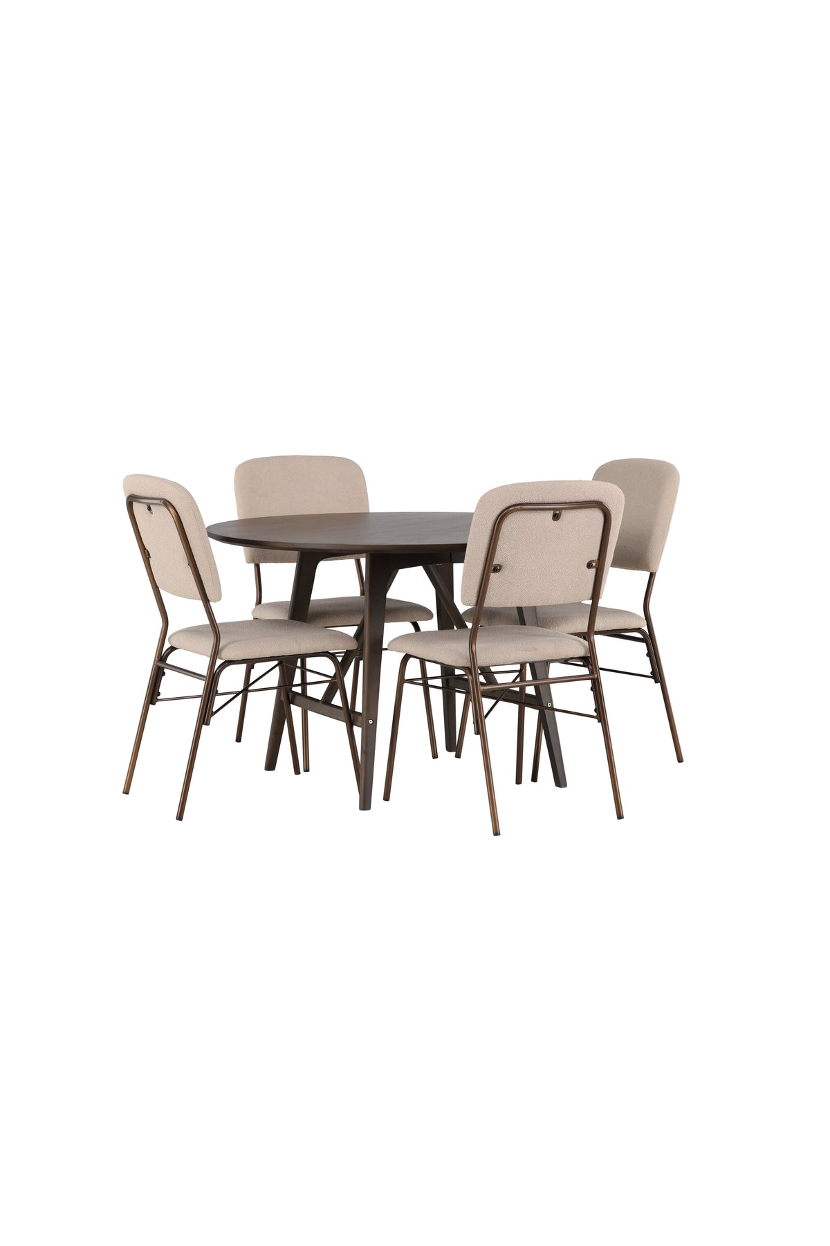 Kaseidon Matbord med Seda Stolarna – Bord: ⌀100 Stol: 56x94x48,5