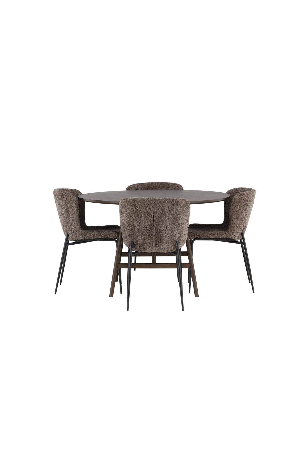 Kaseidon Matbord med Modesto Stolarna – Bord: ⌀100 Stol: 54x79,5x48