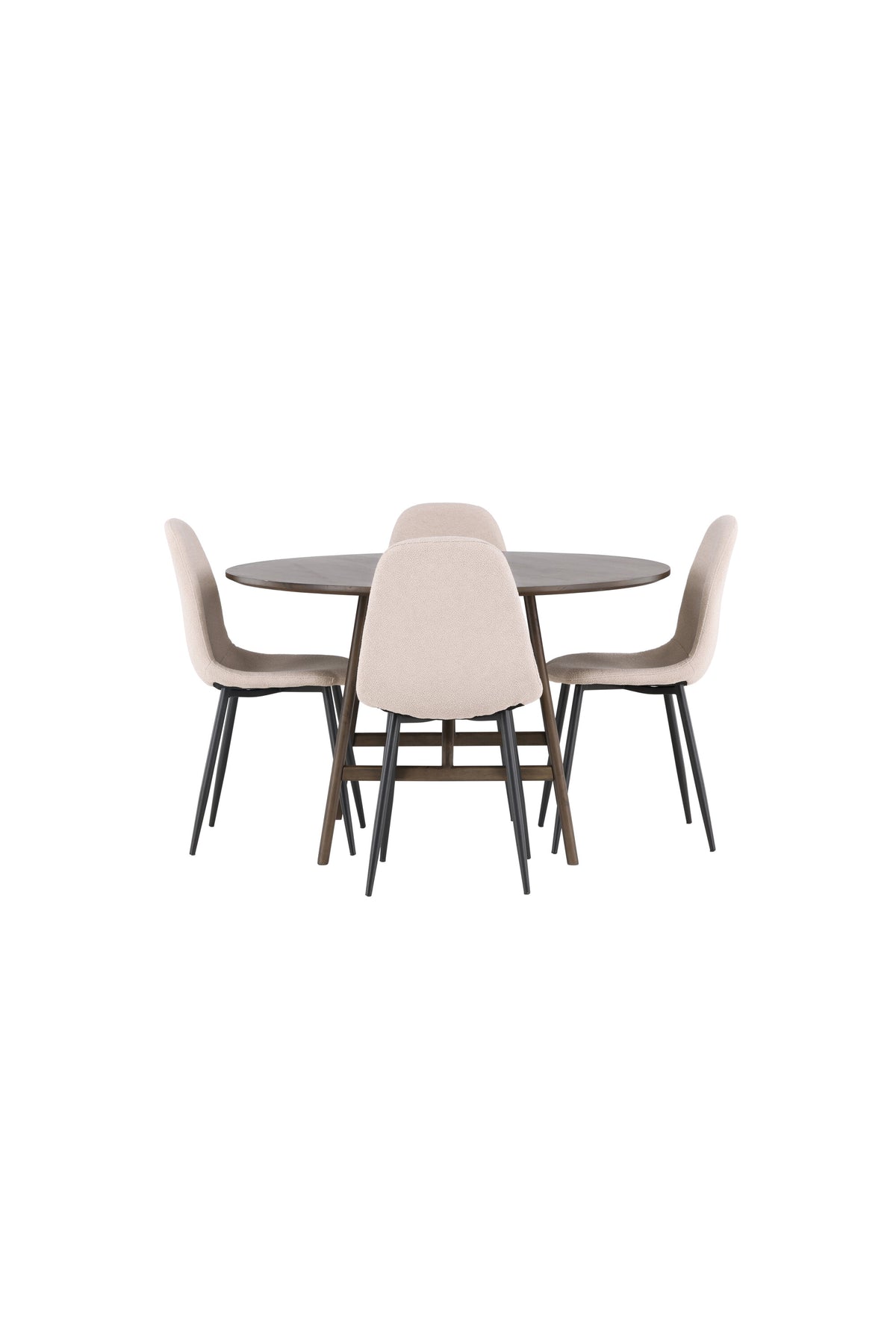 Kaseidon Matbord med Polar Stolarna – Bord: ⌀100 Stol: 52x90x45