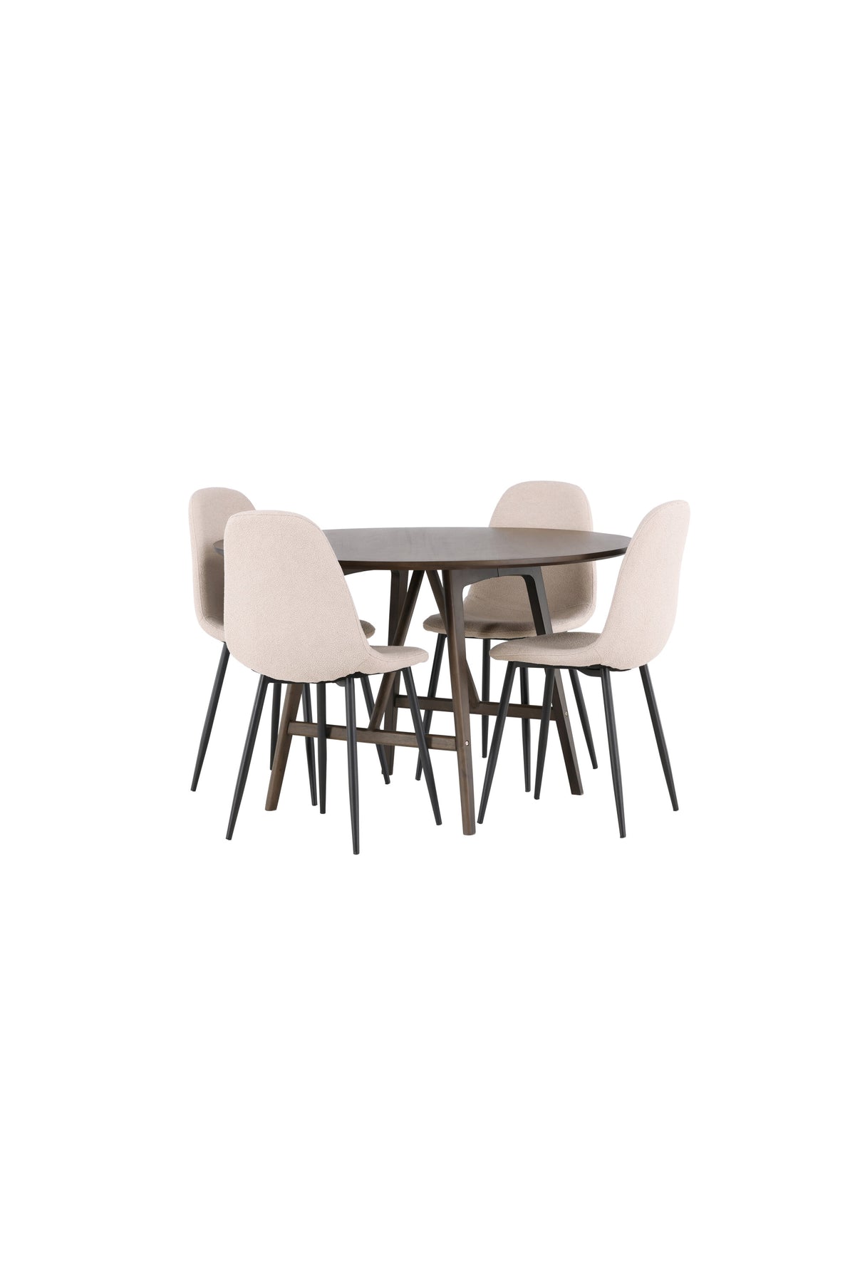 Kaseidon Matbord med Polar Stolarna – Bord: ⌀100 Stol: 52x90x45