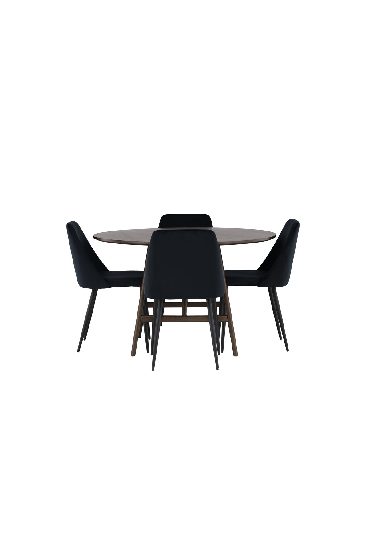 Kaseidon Matbord med Night Stolarna – Bord: ⌀100 Stol: 56x87x49