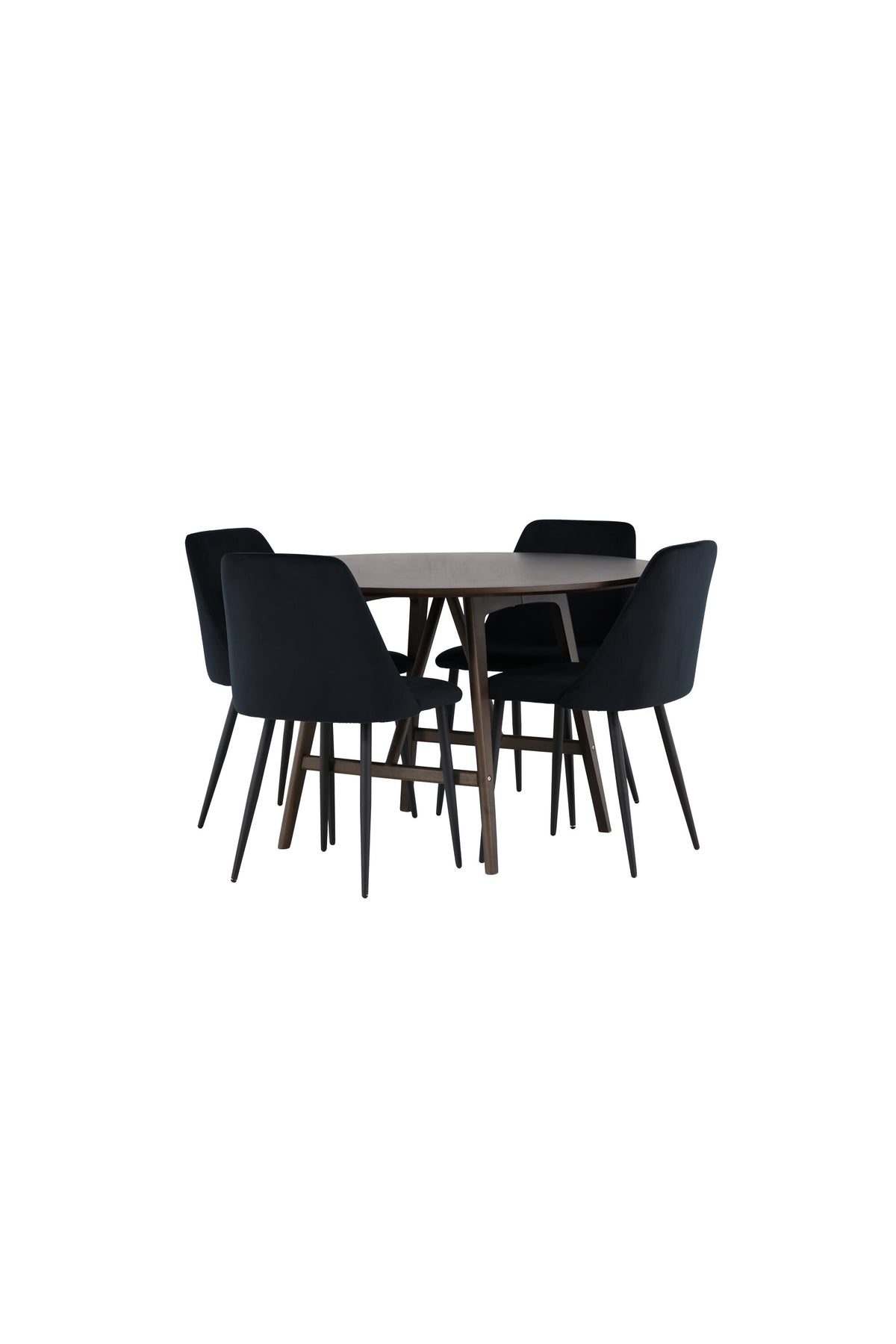 Kaseidon Matbord med Night Stolarna – Bord: ⌀100 Stol: 56x87x49