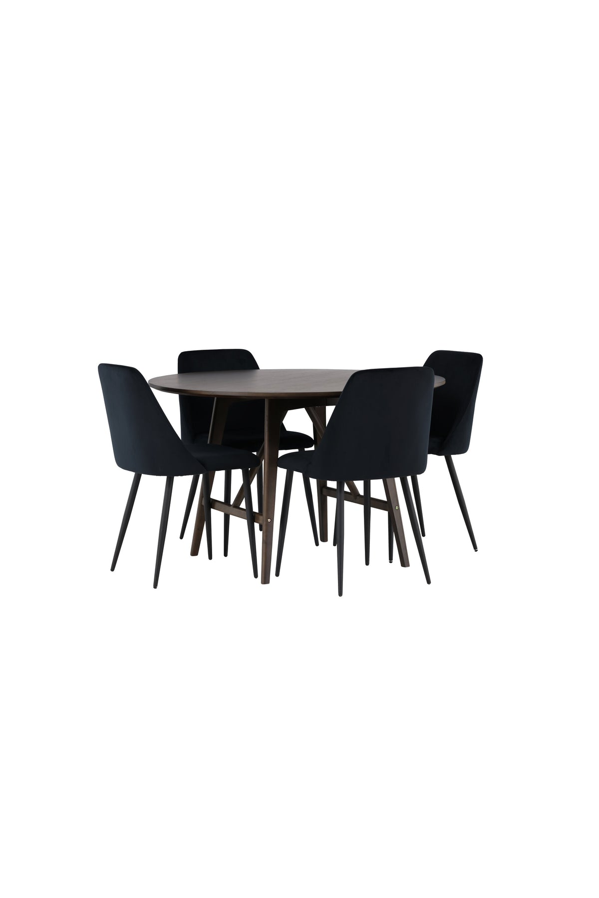 Kaseidon Matbord med Night Stolarna – Bord: ⌀100 Stol: 56x87x49