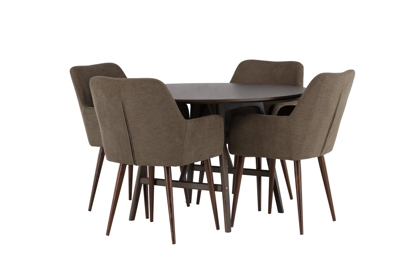 Kaseidon Matbord med Tomorrow Stolarna – Bord: ⌀100 Stol: 62x90x60