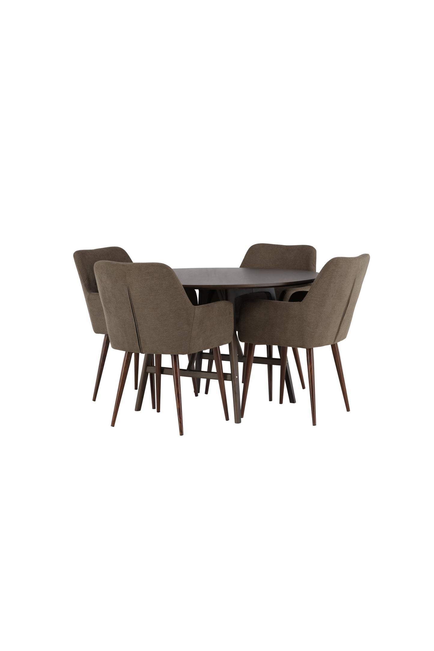 Kaseidon Matbord med Tomorrow Stolarna – Bord: ⌀100 Stol: 62x90x60