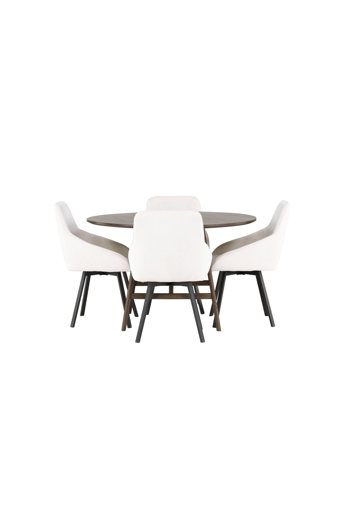 Kaseidon Matbord med Rosie Stolarna – Bord: ⌀100 Stol: 60x88x55