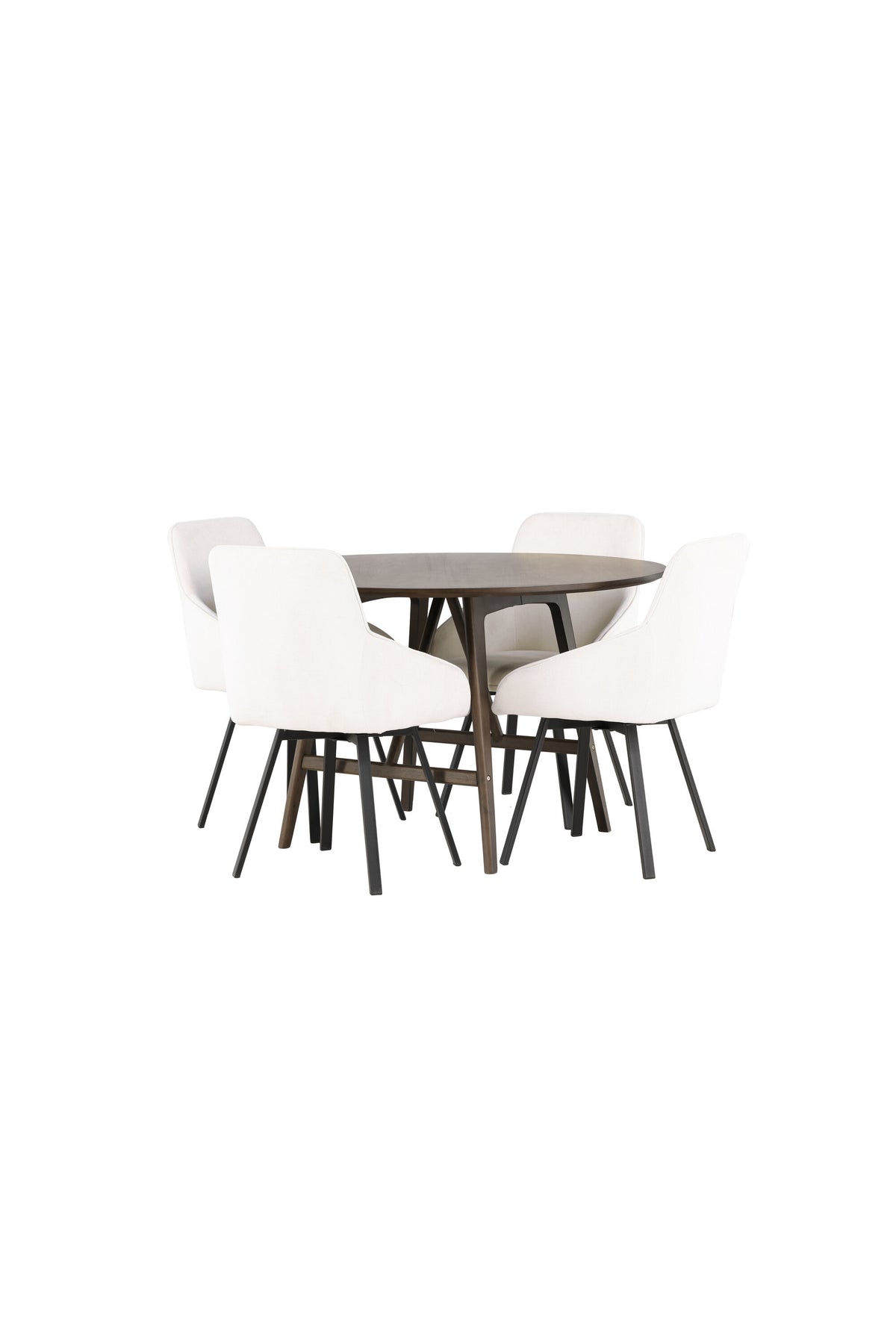Kaseidon Matbord med Rosie Stolarna – Bord: ⌀100 Stol: 60x88x55