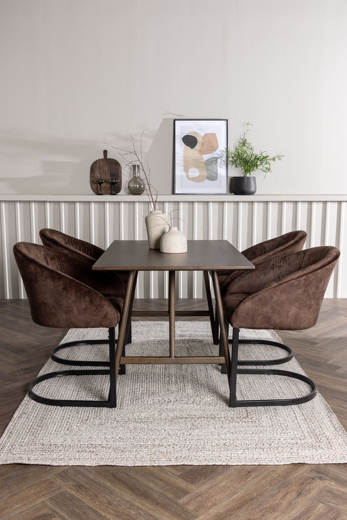 Kaseidon Matbord med Evening Stolarna – Bord: 75x120x80 Stol: 65x82x56