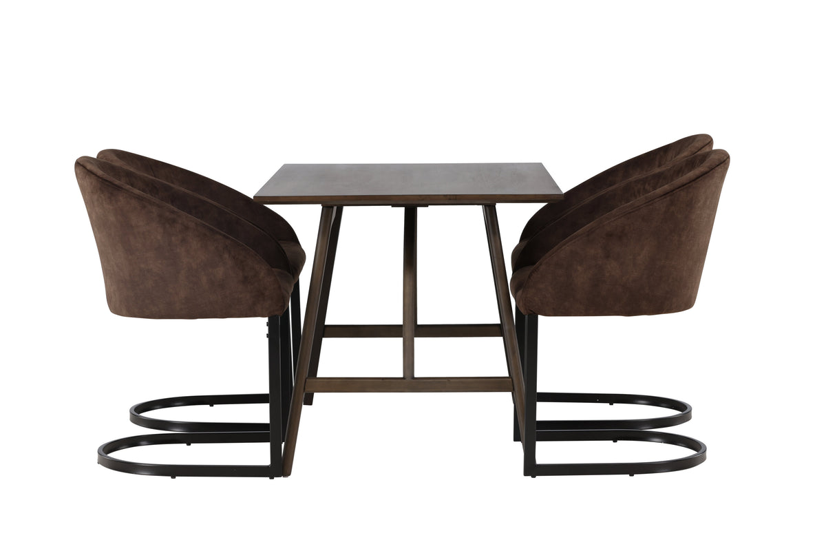 Kaseidon Matbord med Evening Stolarna – Bord: 75x120x80 Stol: 65x82x56