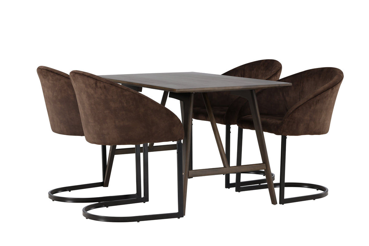 Kaseidon Matbord med Evening Stolarna – Bord: 75x120x80 Stol: 65x82x56