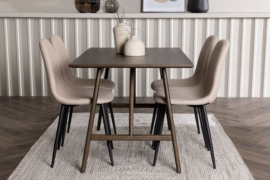Kaseidon Matbord med Polar Stolarna – Bord: 75x120x80 Stol: 52x90x45