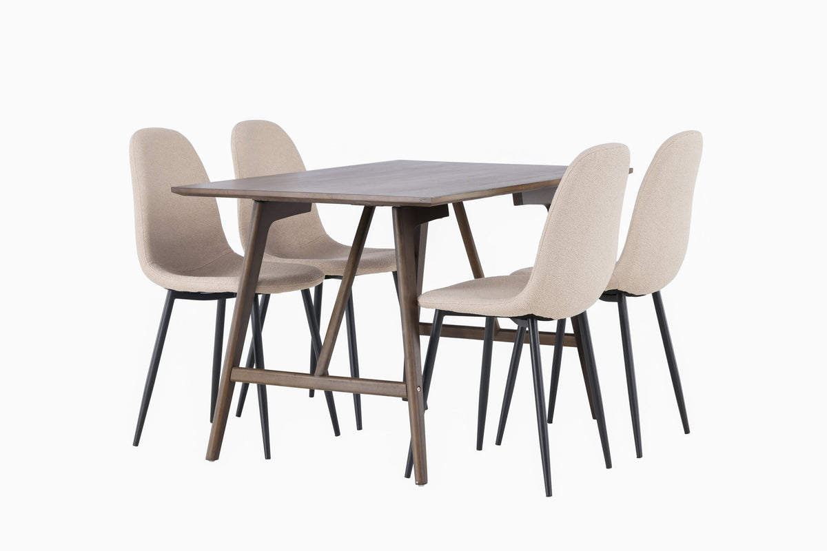 Kaseidon Matbord med Polar Stolarna – Bord: 75x120x80 Stol: 52x90x45