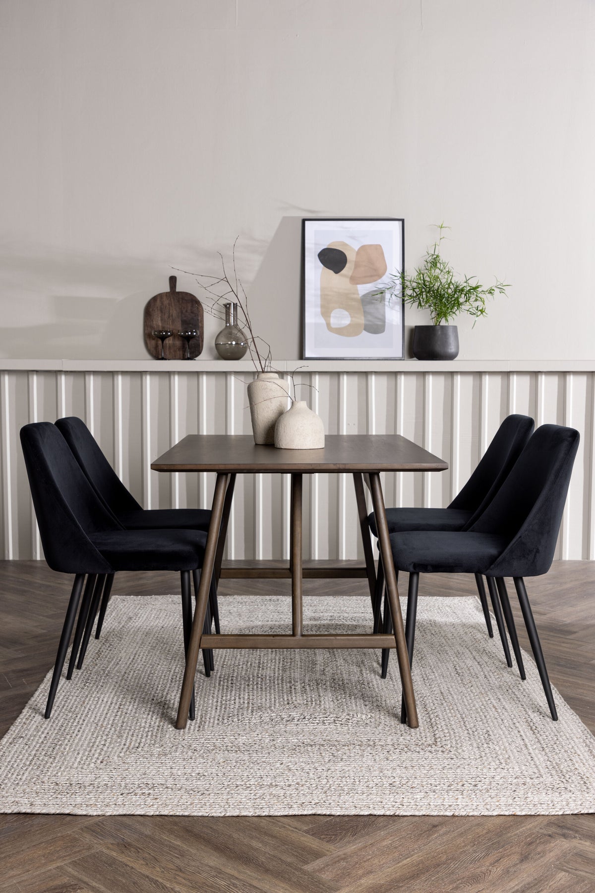 Kaseidon Matbord med Night Stolarna – Bord: 75x120x80 Stol: 56x87x49