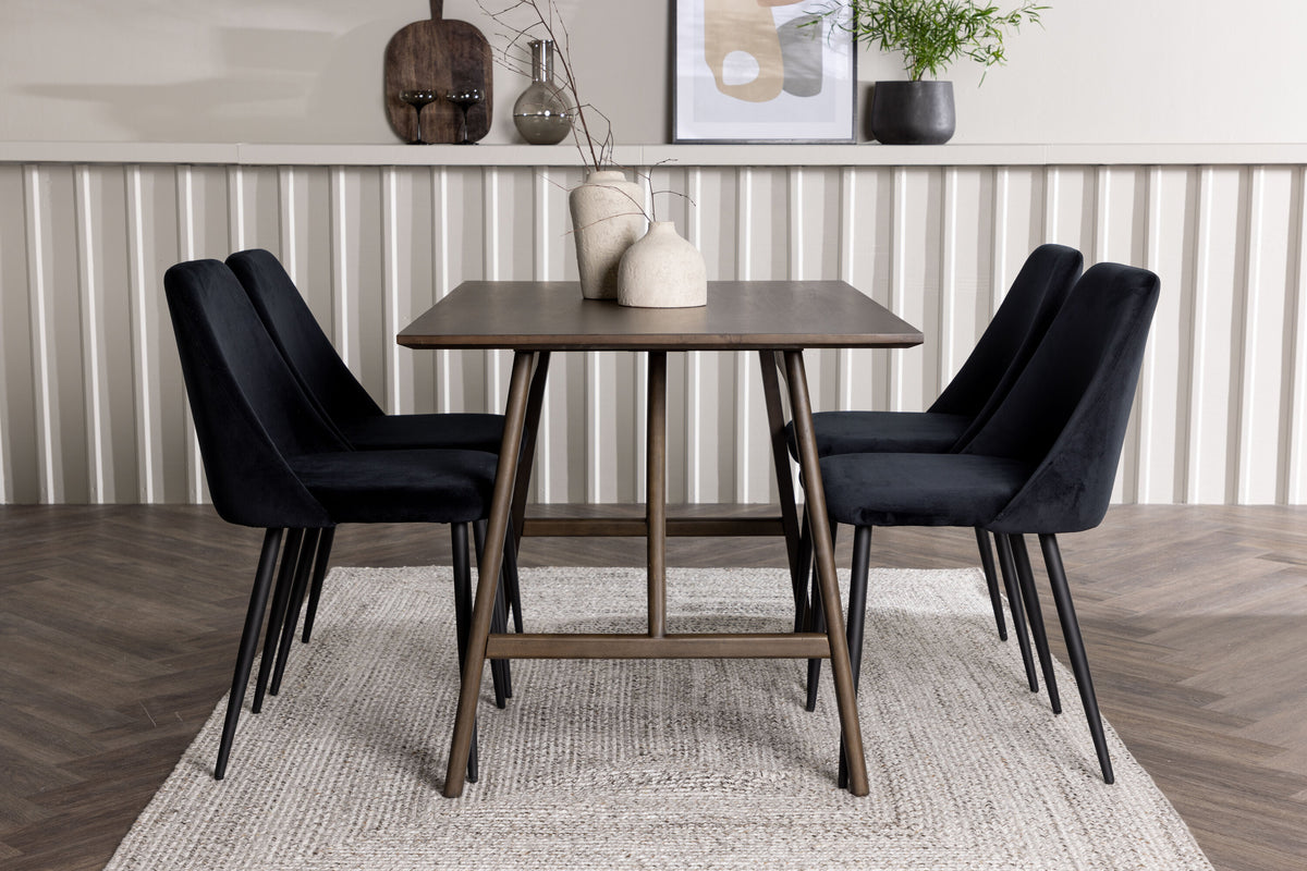 Kaseidon Matbord med Night Stolarna – Bord: 75x120x80 Stol: 56x87x49
