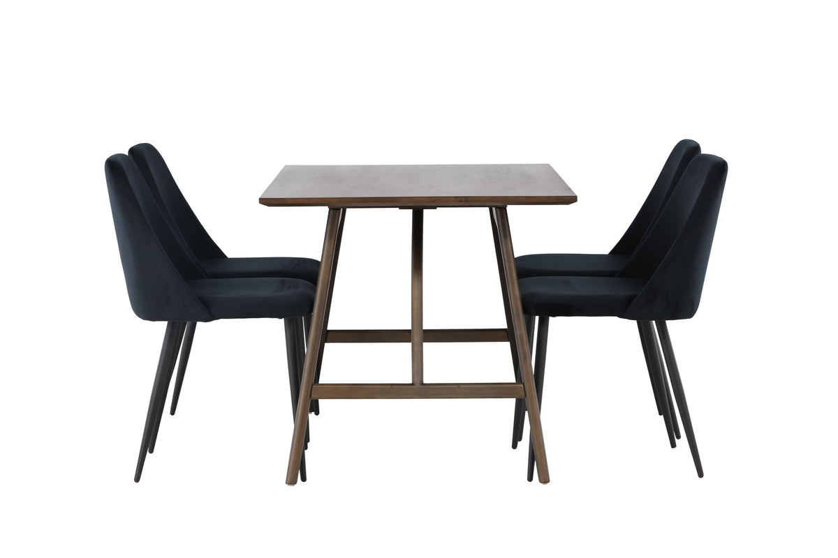 Kaseidon Matbord med Night Stolarna – Bord: 75x120x80 Stol: 56x87x49