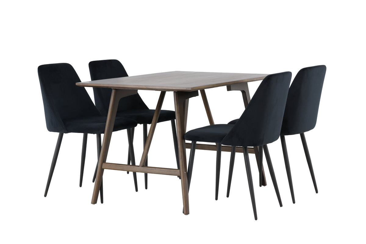 Kaseidon Matbord med Night Stolarna – Bord: 75x120x80 Stol: 56x87x49