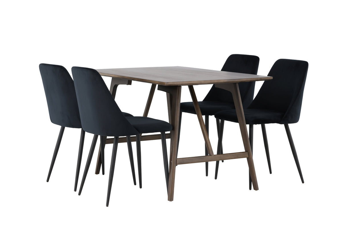 Kaseidon Matbord med Night Stolarna – Bord: 75x120x80 Stol: 56x87x49