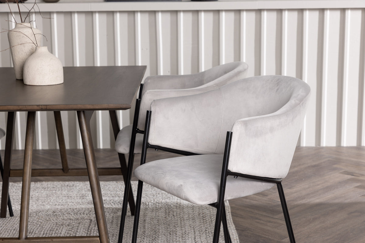 Kaseidon Matbord med Evelina Stolarna – Bord: 75x120x80 Stol: 62x80x54
