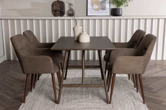 Kaseidon Matbord med Tomorrow Stolarna – Bord: 75x120x80 Stol: 62x90x60