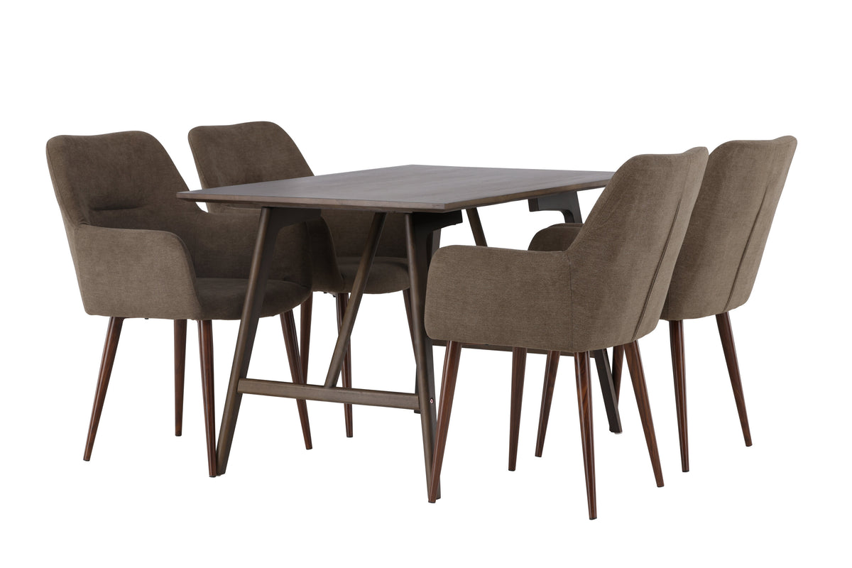 Kaseidon Matbord med Tomorrow Stolarna – Bord: 75x120x80 Stol: 62x90x60