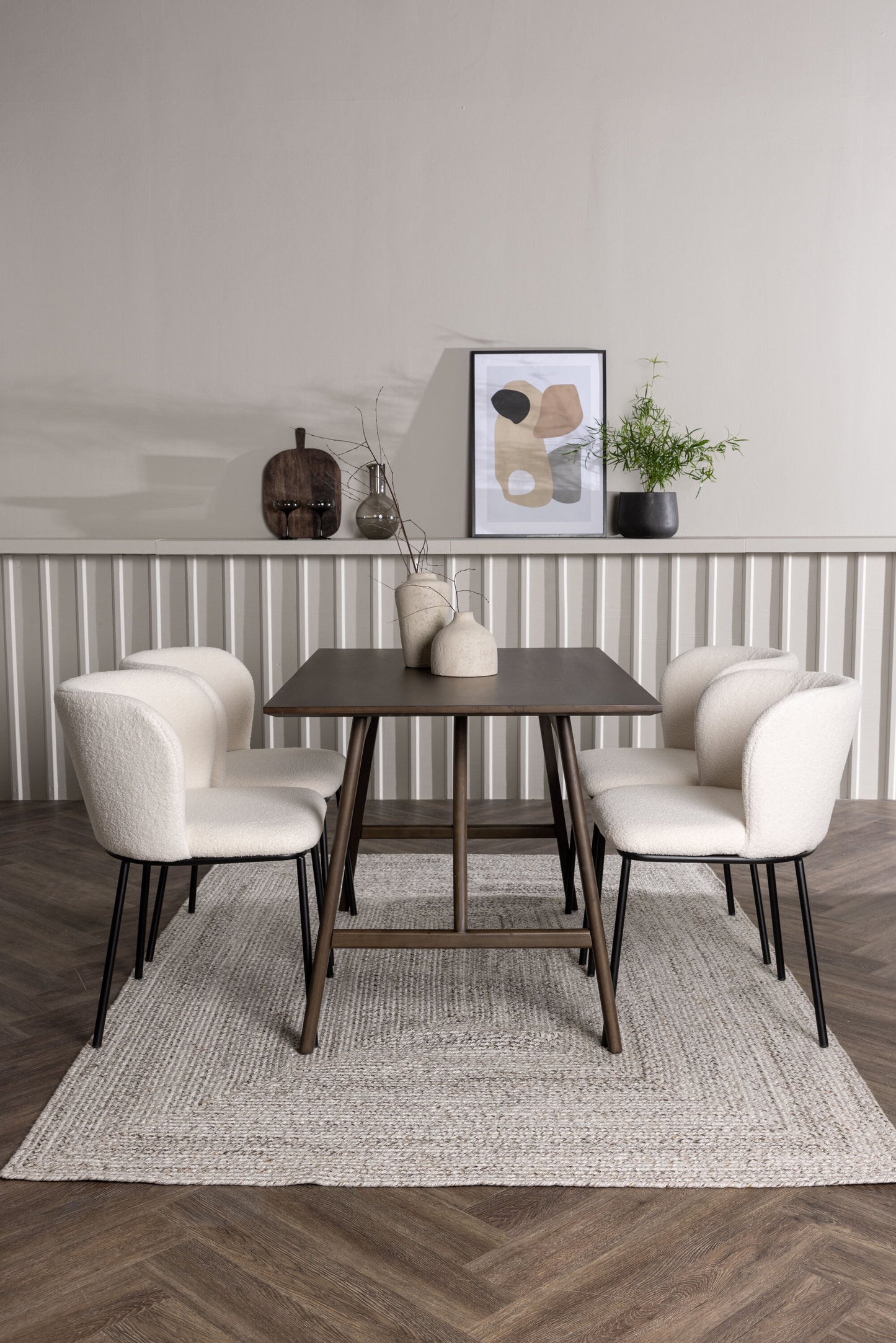 Kaseidon Matbord med Edina Stolarna – Bord: 75x120x80 Stol: 56x76x55
