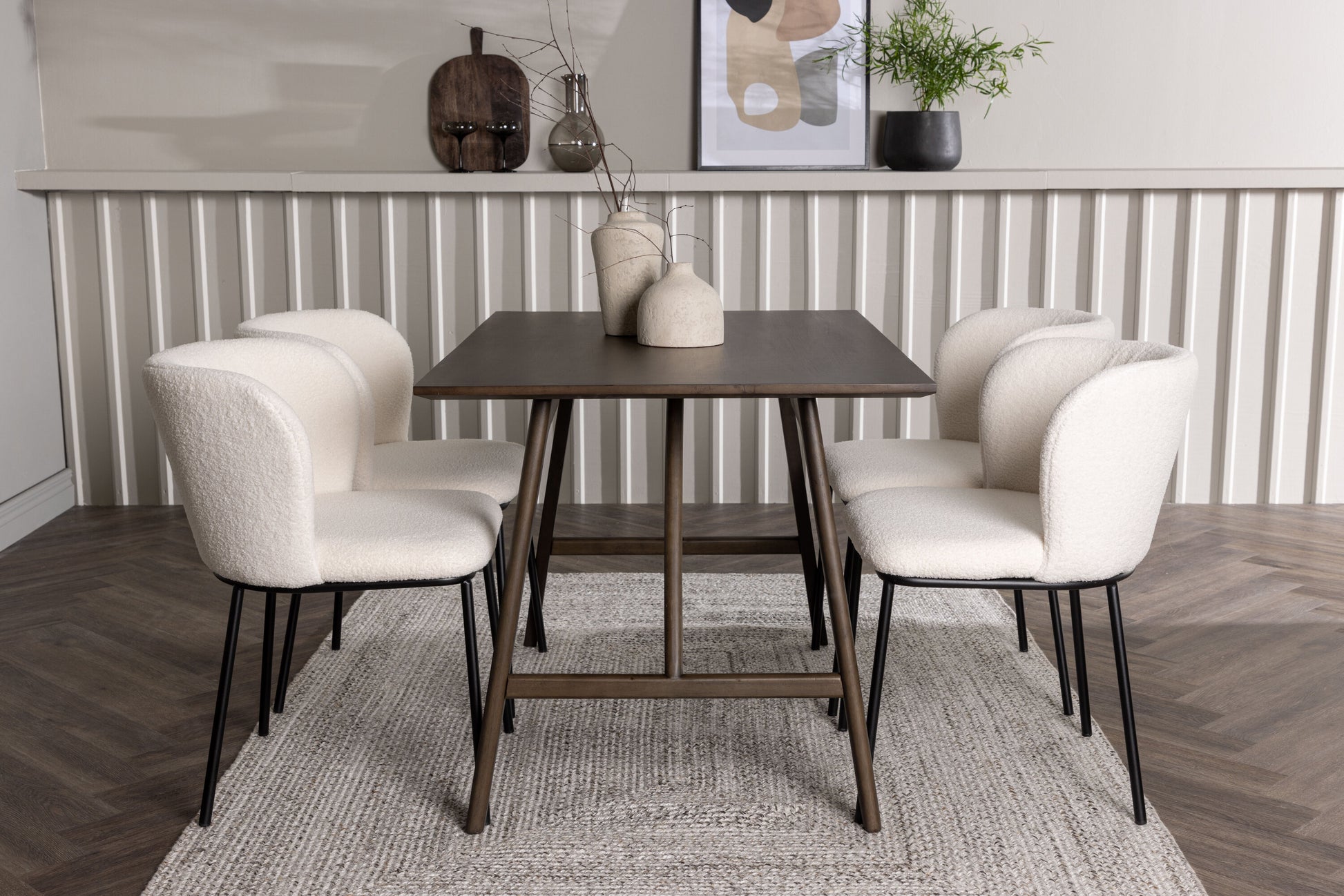 Kaseidon Matbord med Edina Stolarna – Bord: 75x120x80 Stol: 56x76x55