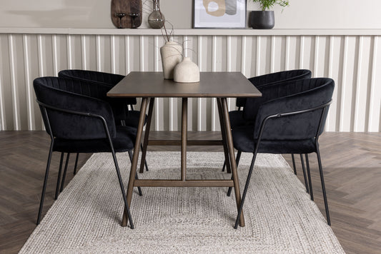 Kaseidon Matbord med Selma Stolarna – Bord: 75x120x80 Stol: 58x82x54