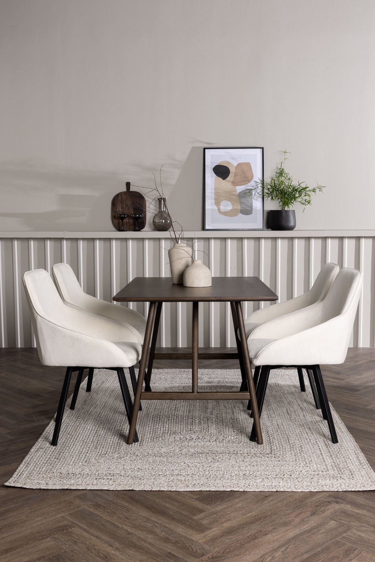 Kaseidon Matbord med Rosie Stolarna – Bord: 75x120x80 Stol: 60x88x55