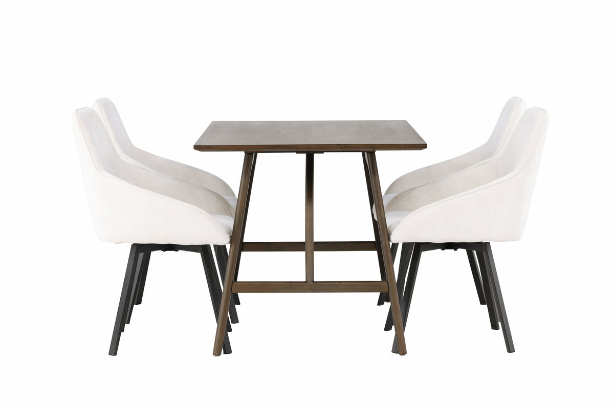 Kaseidon Matbord med Rosie Stolarna – Bord: 75x120x80 Stol: 60x88x55