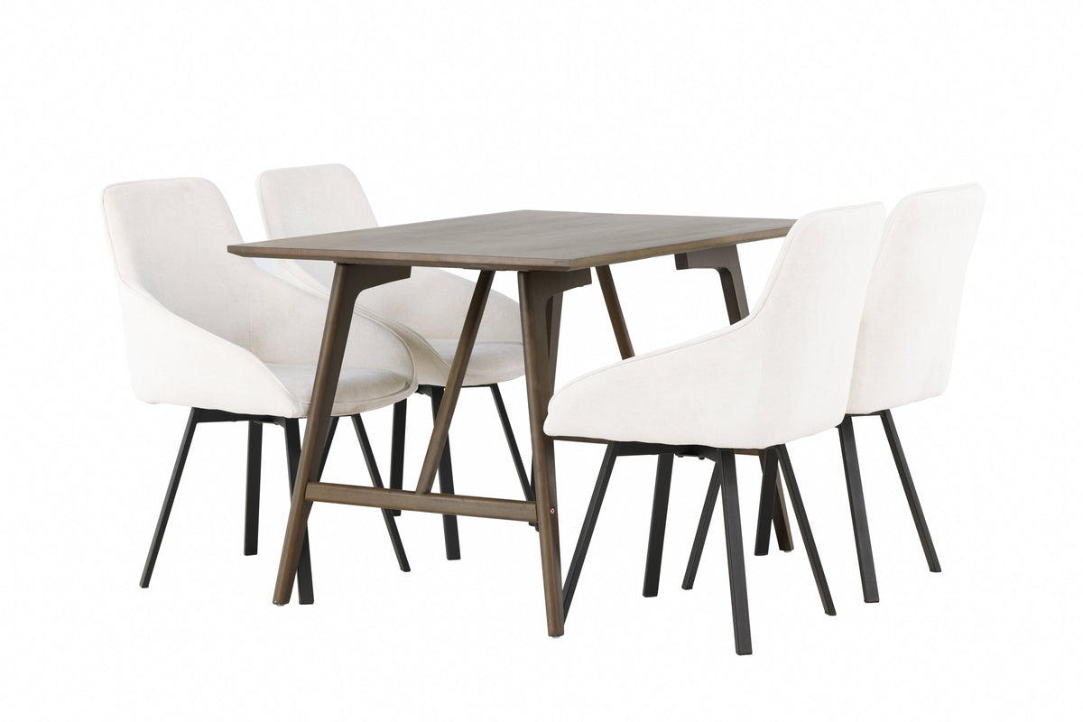 Kaseidon Matbord med Rosie Stolarna – Bord: 75x120x80 Stol: 60x88x55